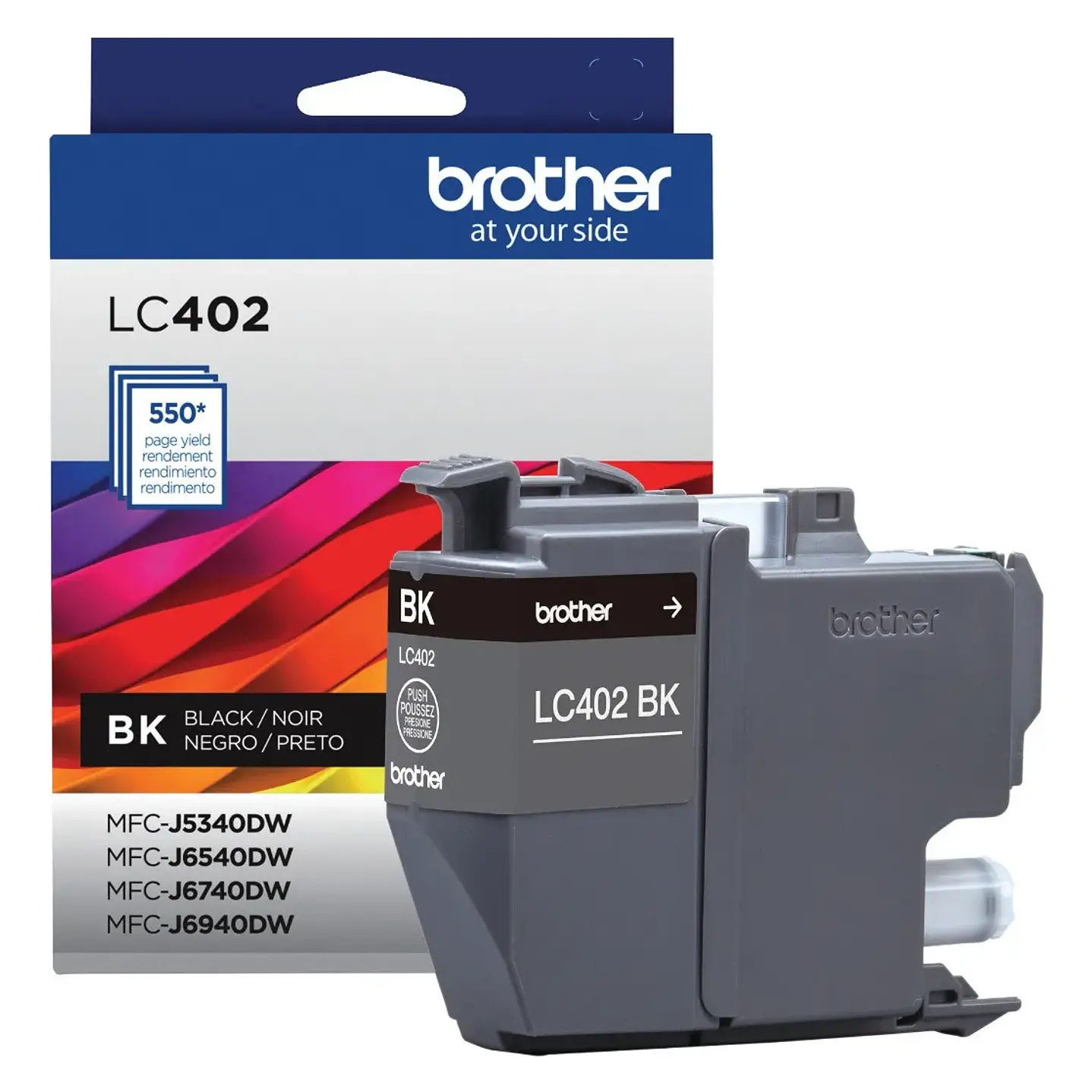 Cartucho de Tinta Brother LC402BK Negro Original - Rendimiento 550 Páginas 1