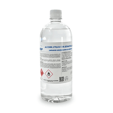 Winkler - Alcohol Etílico 70% Desinfectante - Botella 1 Litro - Antiséptico de Amplio Espectro