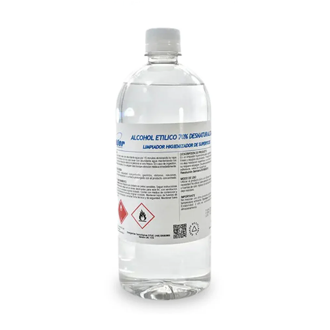 Alcohol Etílico Winkler 70% Desinfectante Botella 1 Lts. 1