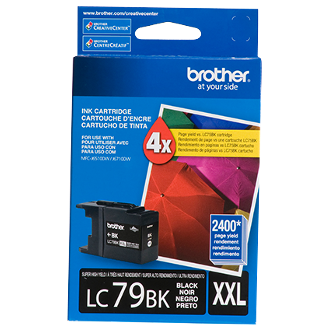 Cartucho de Tinta Original Brother LC-79BK Negro - Súper Alto Rendimiento - 2.400 Páginas 1