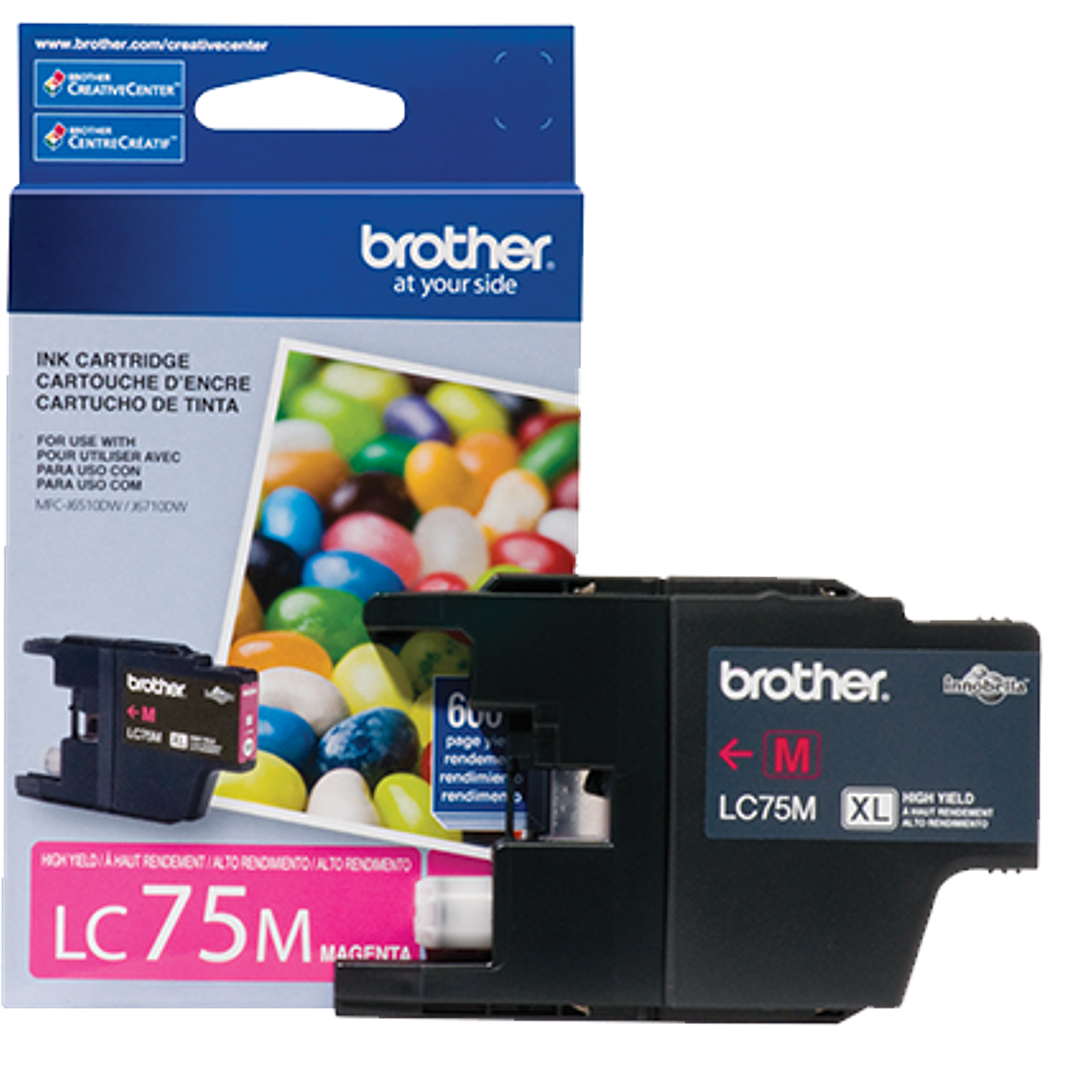 Cartucho de Tinta Original Brother LC-75M Magenta - Alto Rendimiento - 600 Páginas 2