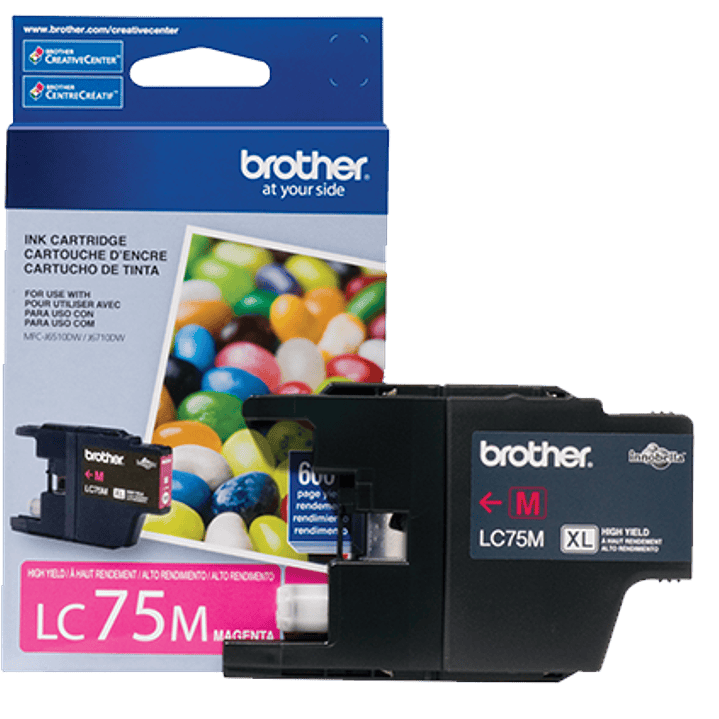 Cartucho de Tinta Original Brother LC-75M Magenta - Alto Rendimiento - 600 Páginas 2