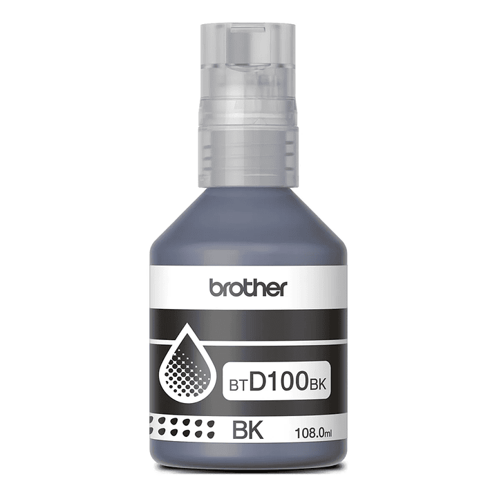 Botella de Tinta Original Brother BTD100BK Negro - Ultra Alto Rendimiento - 7.500 Páginas 2