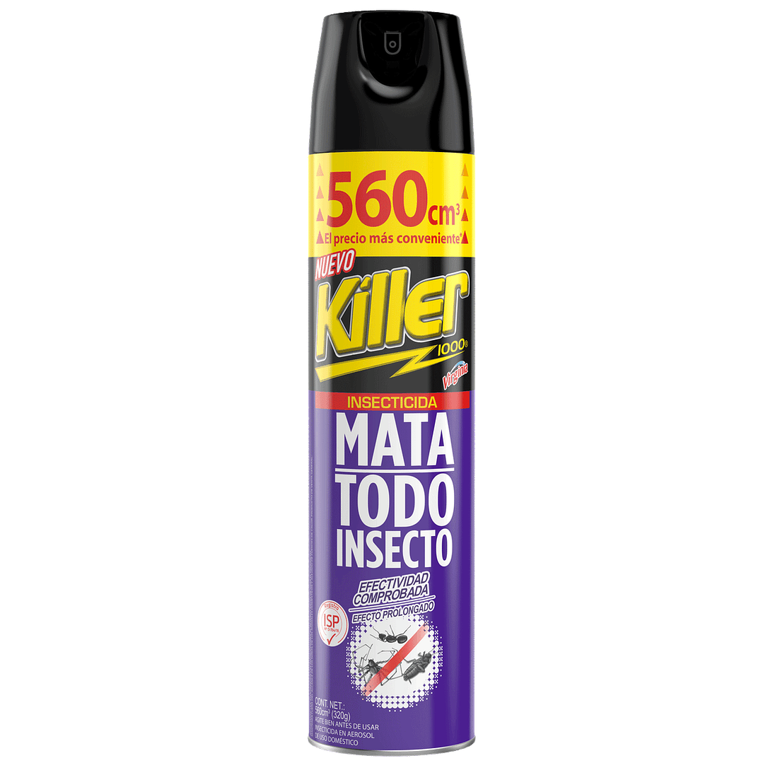 Killer 1000 - Insecticida Mata Todo Insecto (Moscas, Arañas, Hormigas), 560cc 1