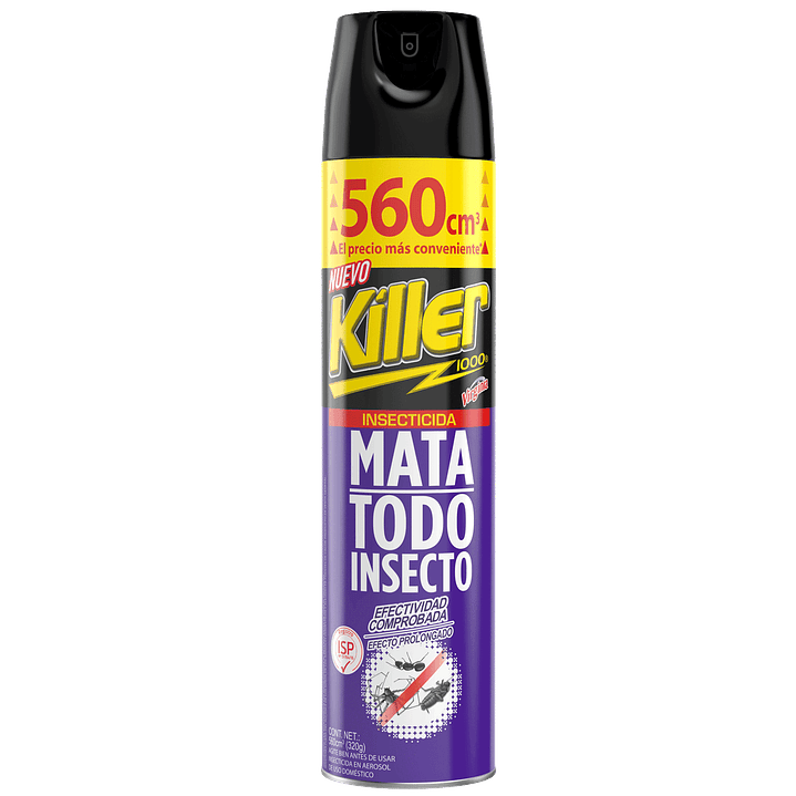 Killer 1000 - Insecticida Mata Todo Insecto (Moscas, Arañas, Hormigas), 560cc 1