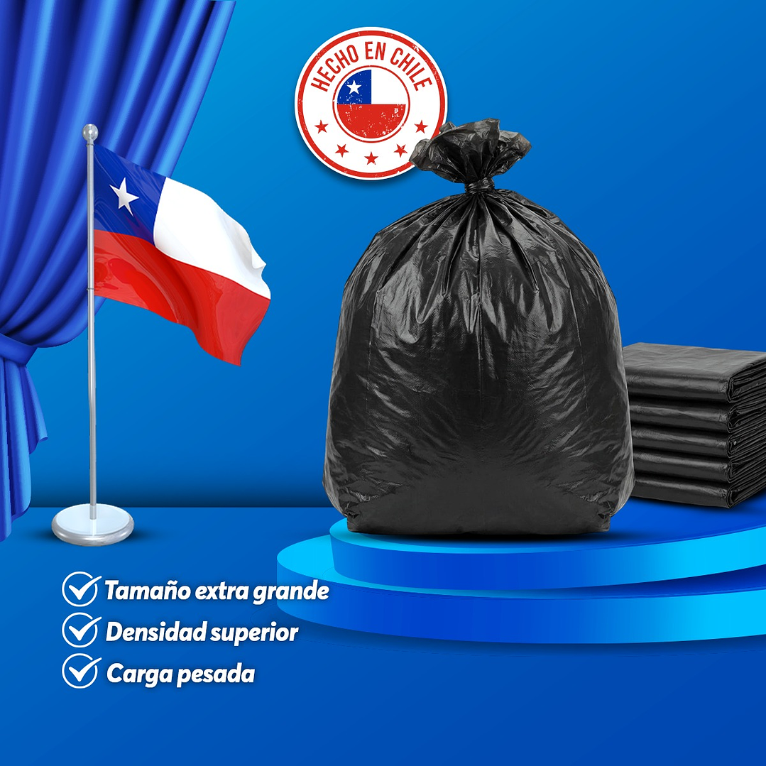 Bolsas de Basura Negras 140x160 cm - Carga Pesada, 360 Litros, 0,008 Micras - Pack 50 Unidades 2