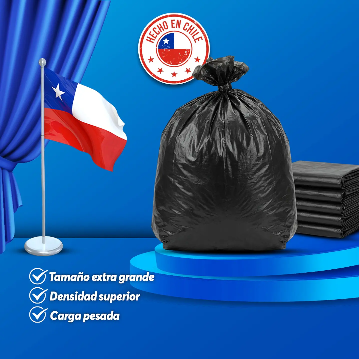 Bolsas de Basura Negras 140x160 cm - Carga Pesada, 360 Litros, 80 Micrones - Pack 50 Unidades 3