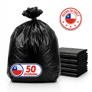 Bolsas de Basura Negras 140x160 cm - Carga Pesada, 360 Litros, 0,008 Micras - Pack 50 Unidades