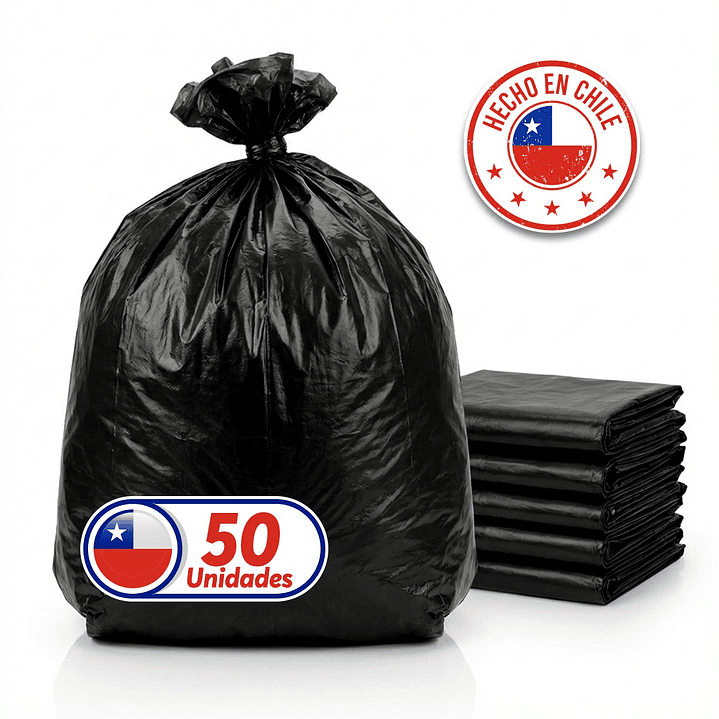 Bolsas de Basura Negras 140x160 cm - Carga Pesada, 360 Litros, 0,008 Micras - Pack 50 Unidades 1