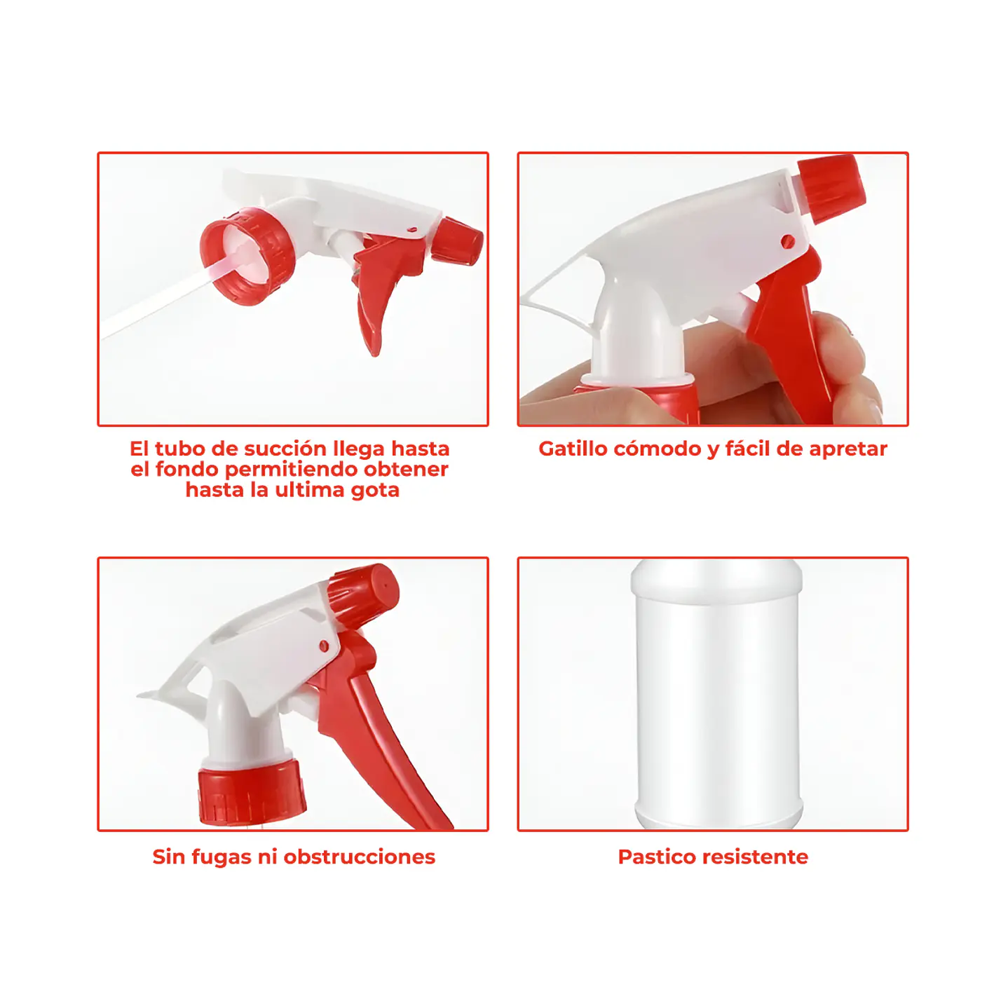 Botella Plástica 1000ml con Pulverizador Profesional 4