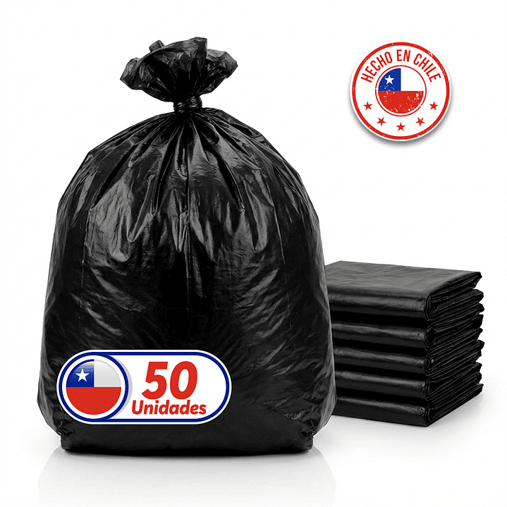 Bolsas de Basura Negras 140x160 cm - Carga Liviana, 360 Litros, 60 Micrones - Pack 50 Unidades 2