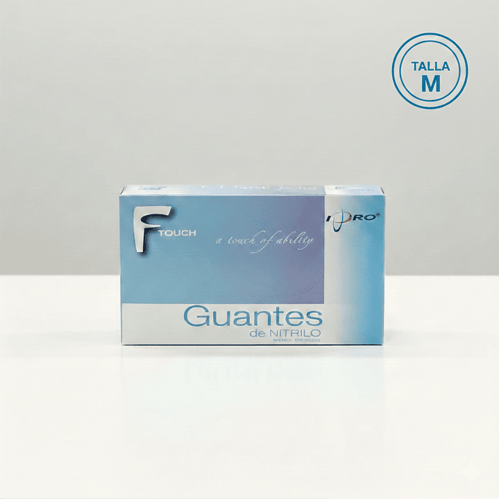 Guantes de Nitrilo Azul Pro F Touch Talla M Caja 100u - Alta Resistencia 2