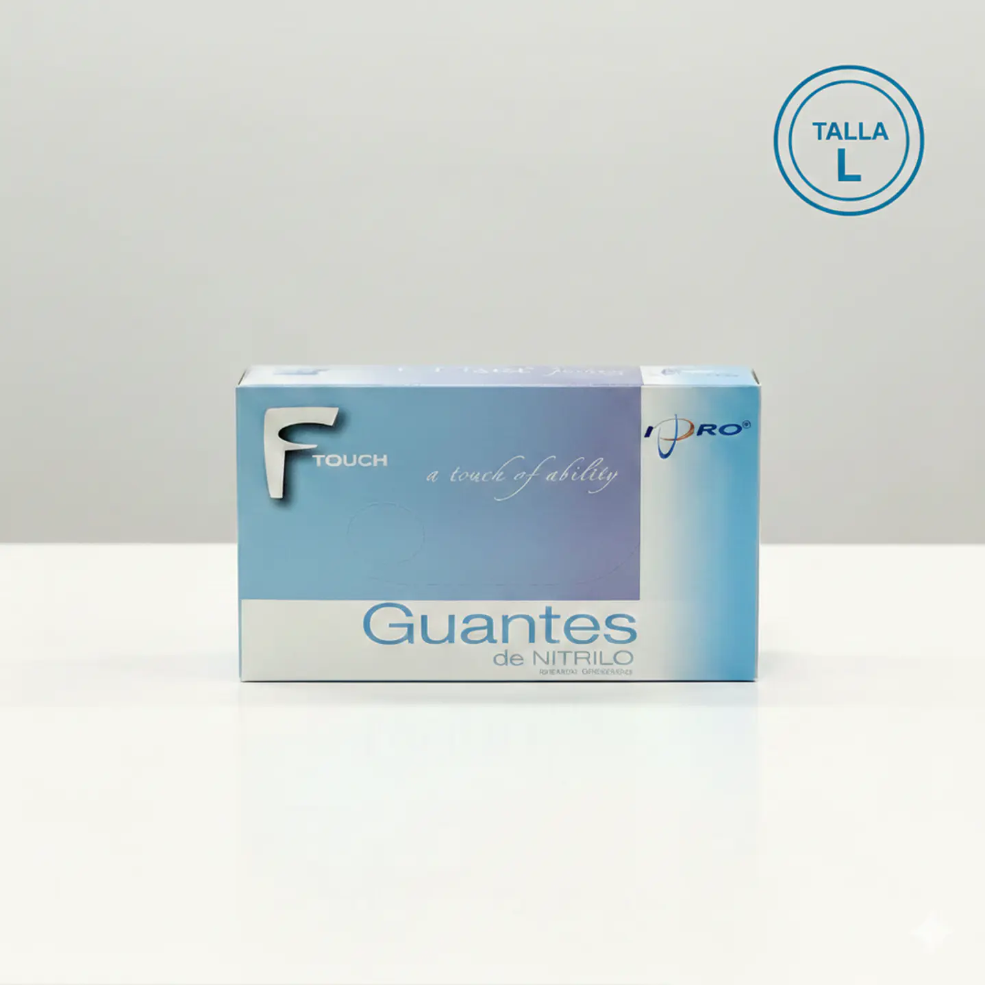 Guantes de Nitrilo Azul Pro F Touch Talla L Caja 100u - Resistentes 2