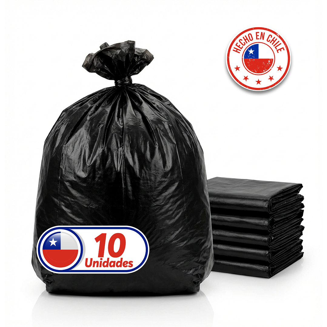 Bolsas de Basura Negras 110x120 cm - Carga Pesada, 120 Litros, 80 Micrones - Pack 10 Unidades 3