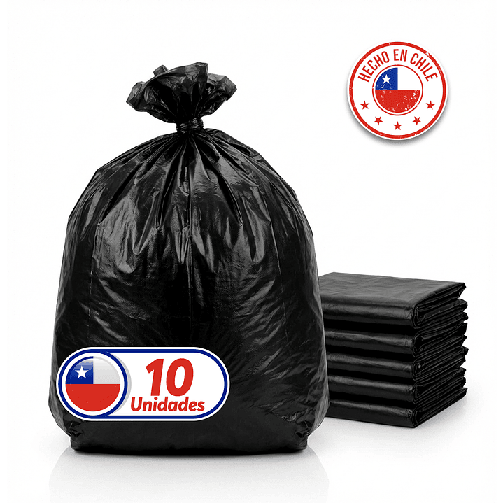Bolsas de Basura Negras 110x120 cm - Carga Pesada, 120 Litros, 80 Micrones - Pack 10 Unidades 3