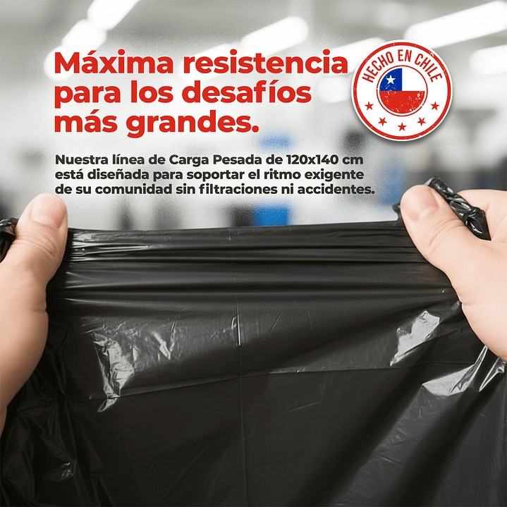 Bolsas de Basura Negras 120x140 cm - Carga Pesada, 240 Litros, 80 Micrones - Pack 10 Unidades 3