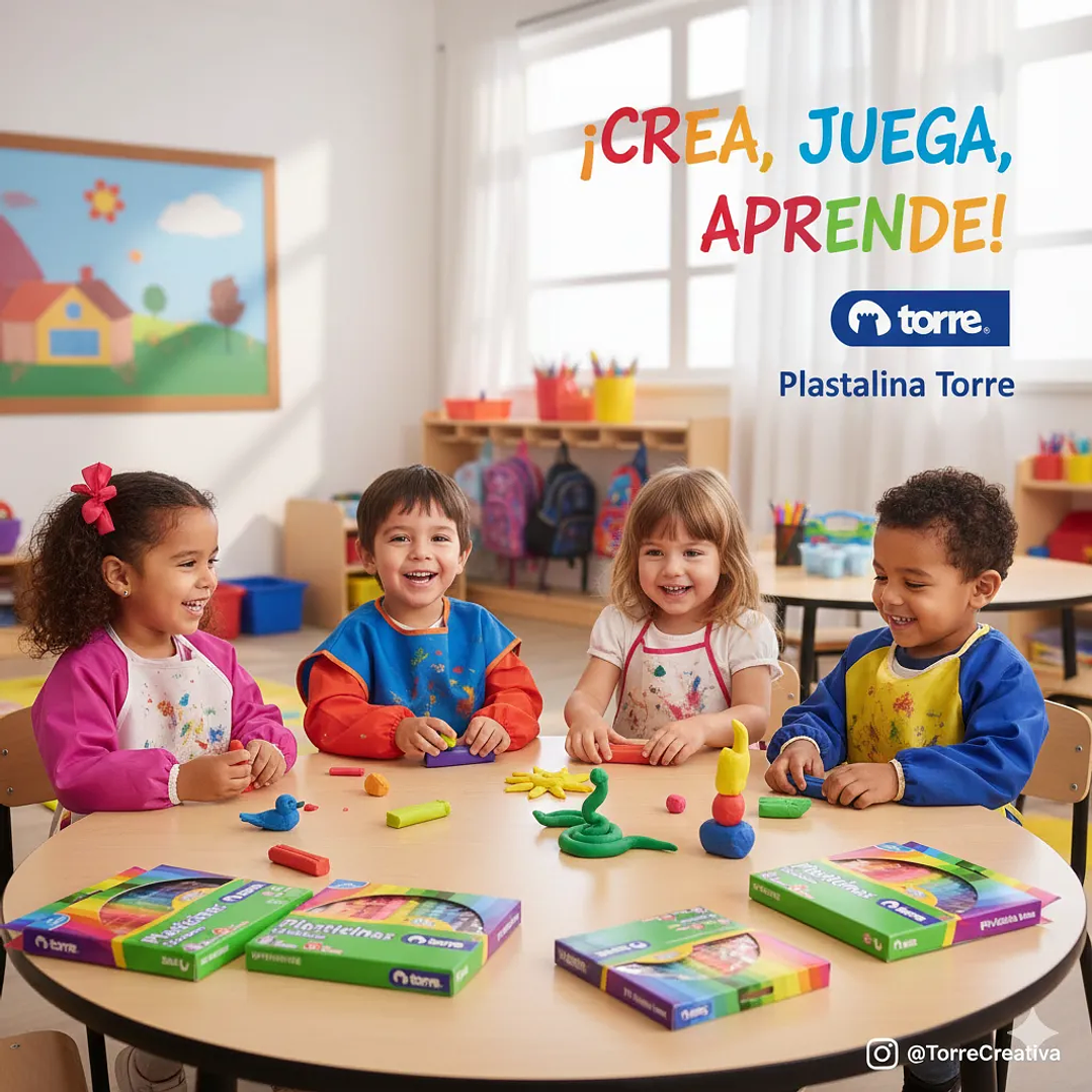 Plasticina 12 Colores Torre Imagia (216g) – Forma Cilíndrica 3