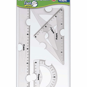 Set de Geometría Torre 4 Piezas: Precisión y Alta Resistencia