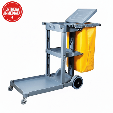 Carro de Limpieza Profesional GLANZ | Con Tapa y Bolsa de Vinilo