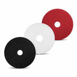 Discos Pad 17 Pulgadas para Abrillantadora | Negro, Rojo y Blanco