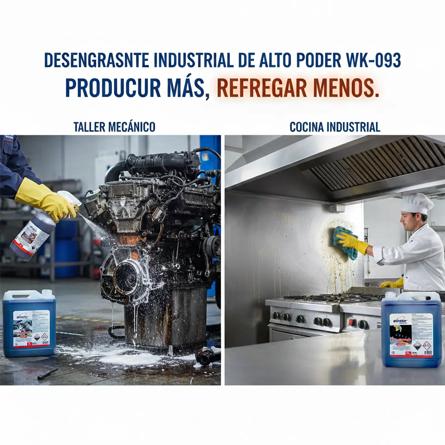 Desengrasante industrial WK‑093 bidón 5 L para uso profesional 2