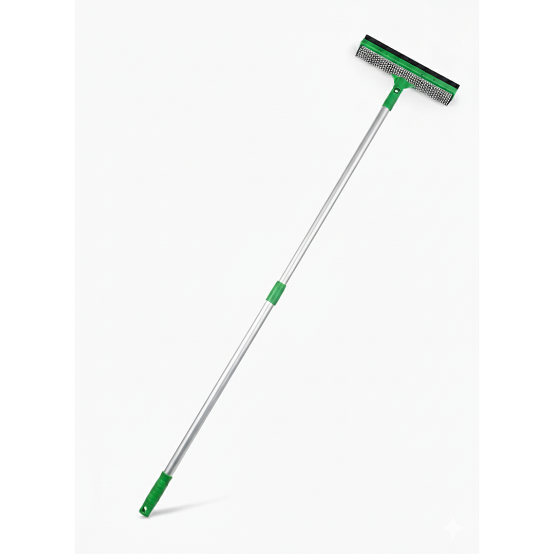 Fibro - Limpiavidrios Extensible de 120 cm con Cabezal Doble (Esponja y Goma) 3