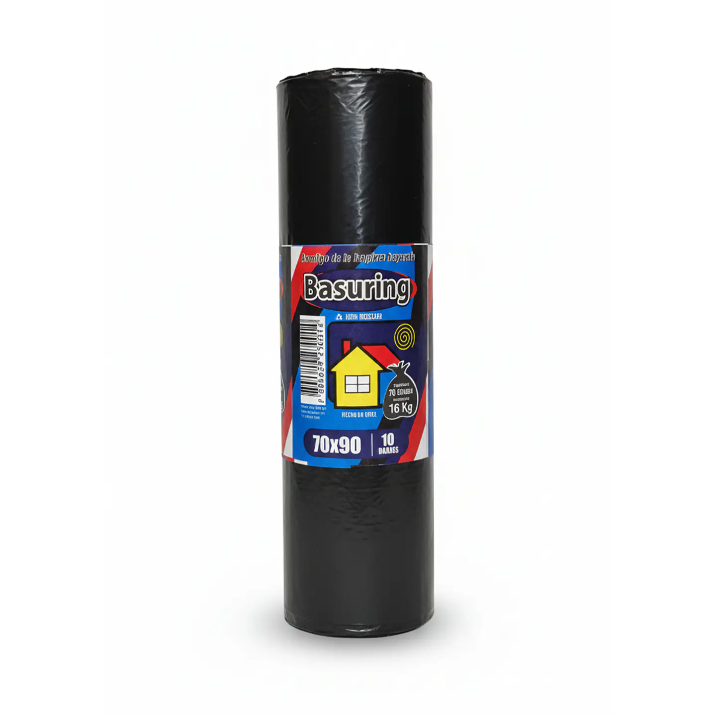 Bolsas de Basura Basuring Negras 70x90 cm - Carga Liviana, 70 Litros - Pack 10 Unidades 1