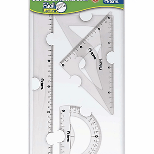 Set de Geometría Torre 4 Piezas: Precisión y Alta Resistencia