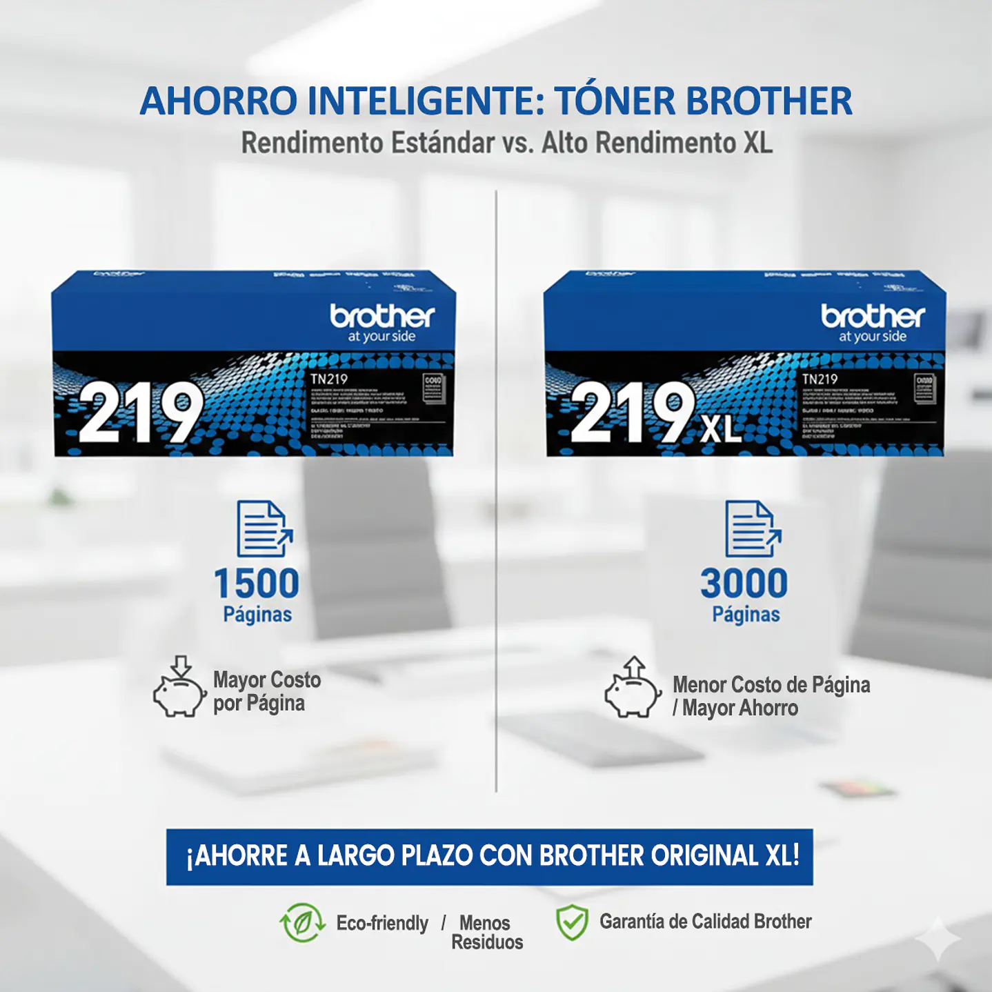 Tóner Original Brother TN‑219XLBK Negro – 3.000 Páginas 2