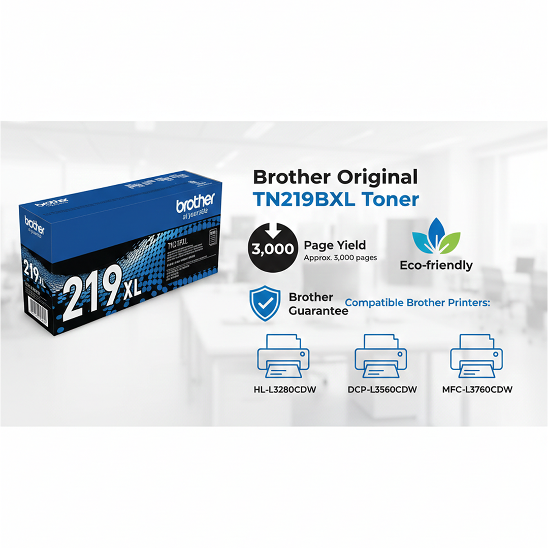 Tóner Original Brother TN219XLBK Negro - Alto Rendimiento (3.000 Páginas) 3