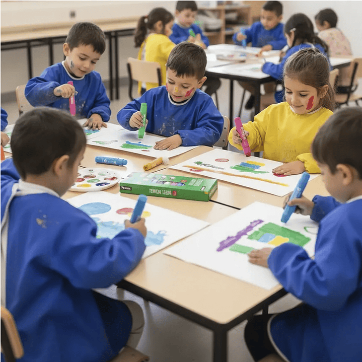 Témpera Sólida Torre 12 Colores: Pintura Sin Agua y Sin Desorden 6
