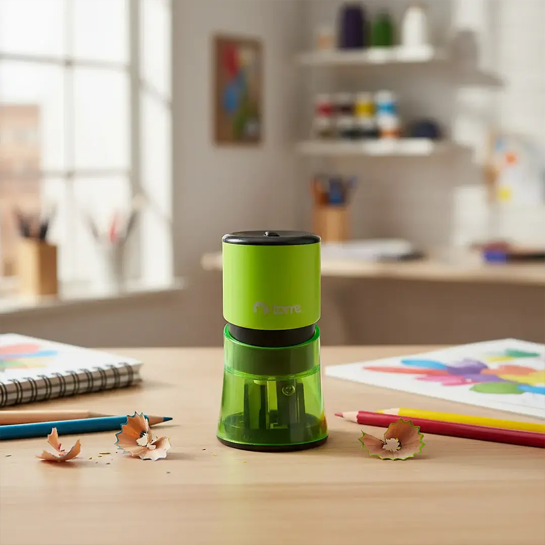 Sacapuntas Doble Torre con Depósito Cilíndrico 5