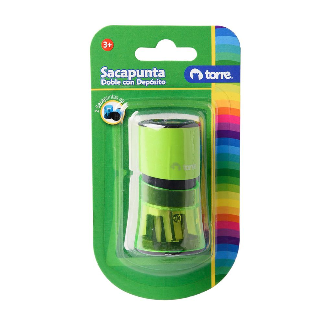 Sacapuntas Doble Torre con Depósito Cilíndrico 1