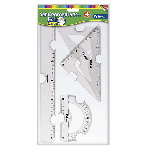 Set de Geometría Torre 4 Piezas: Precisión y Alta Resistencia