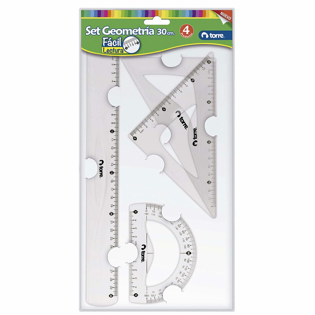 Set de Geometría Torre 4 Piezas: Precisión y Alta Resistencia 1