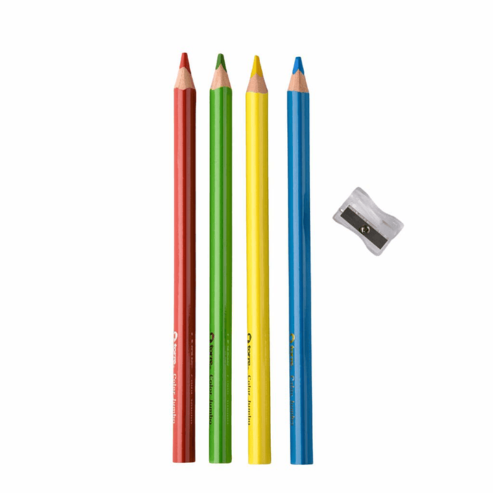 Lápices de Colores Jumbo Torre Imagia 12 Colores Triangulares 3