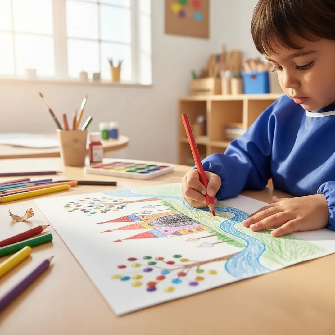 Lápices de Colores Jumbo Torre Imagia 12 Colores Triangulares 7