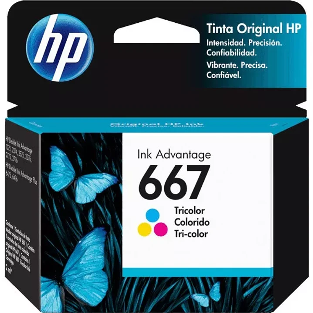 Cartucho de Tinta HP 667 Original | Negro 3YM79AL y Tricolor 3YM78AL 2