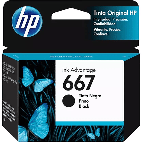 Cartucho de Tinta HP 667 Original | Negro 3YM79AL y Tricolor 3YM78AL