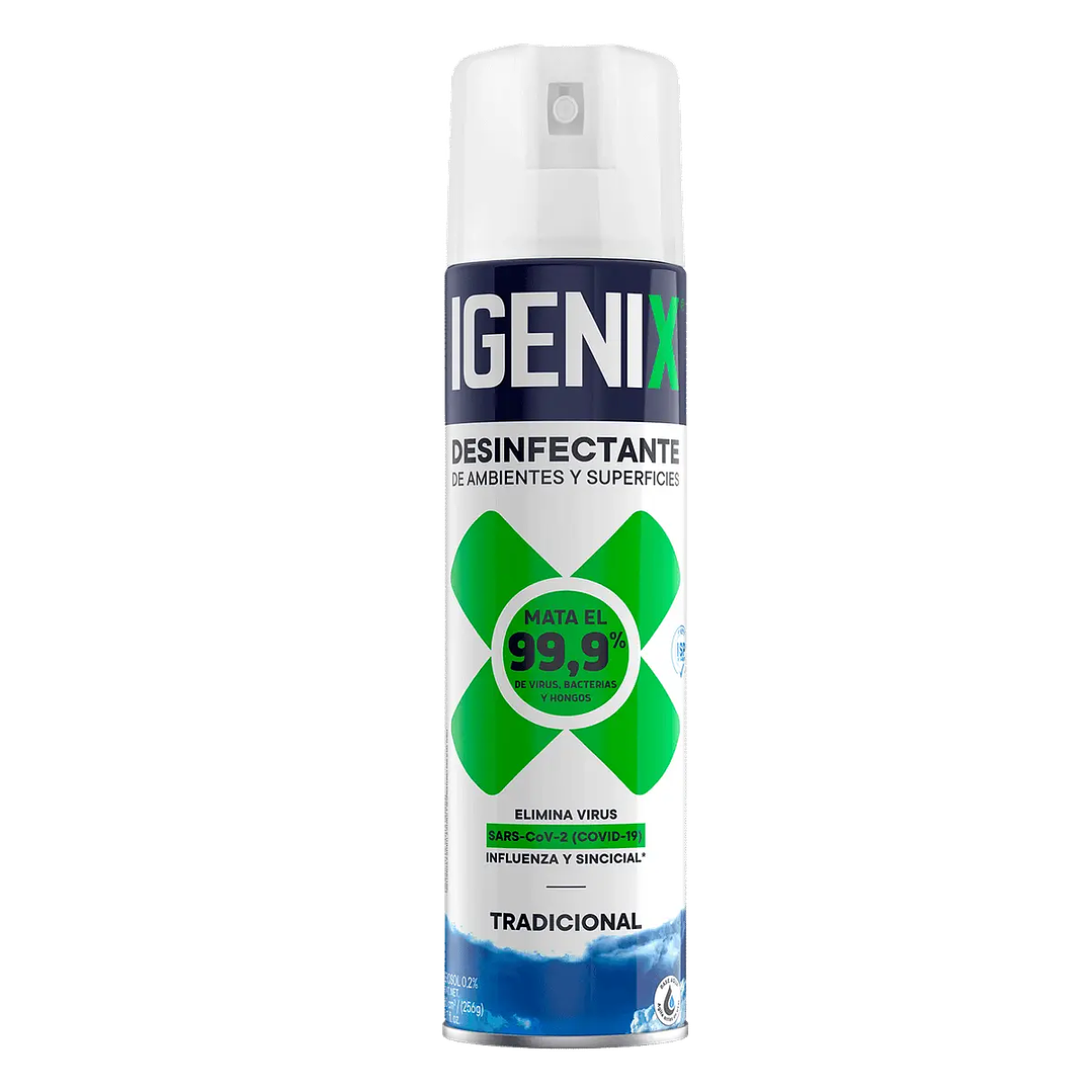 Desinfectante en Aerosol Igenix 360cc - Elimina 99.9% Gérmenes y Aromatiza 3