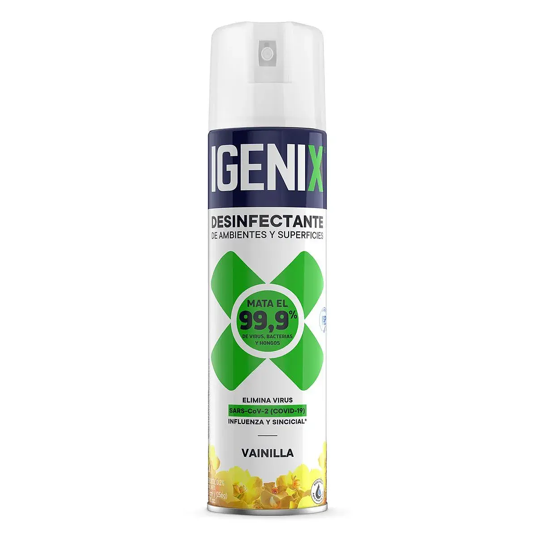 Desinfectante en Aerosol Igenix 360cc - Elimina 99.9% Gérmenes y Aromatiza 2