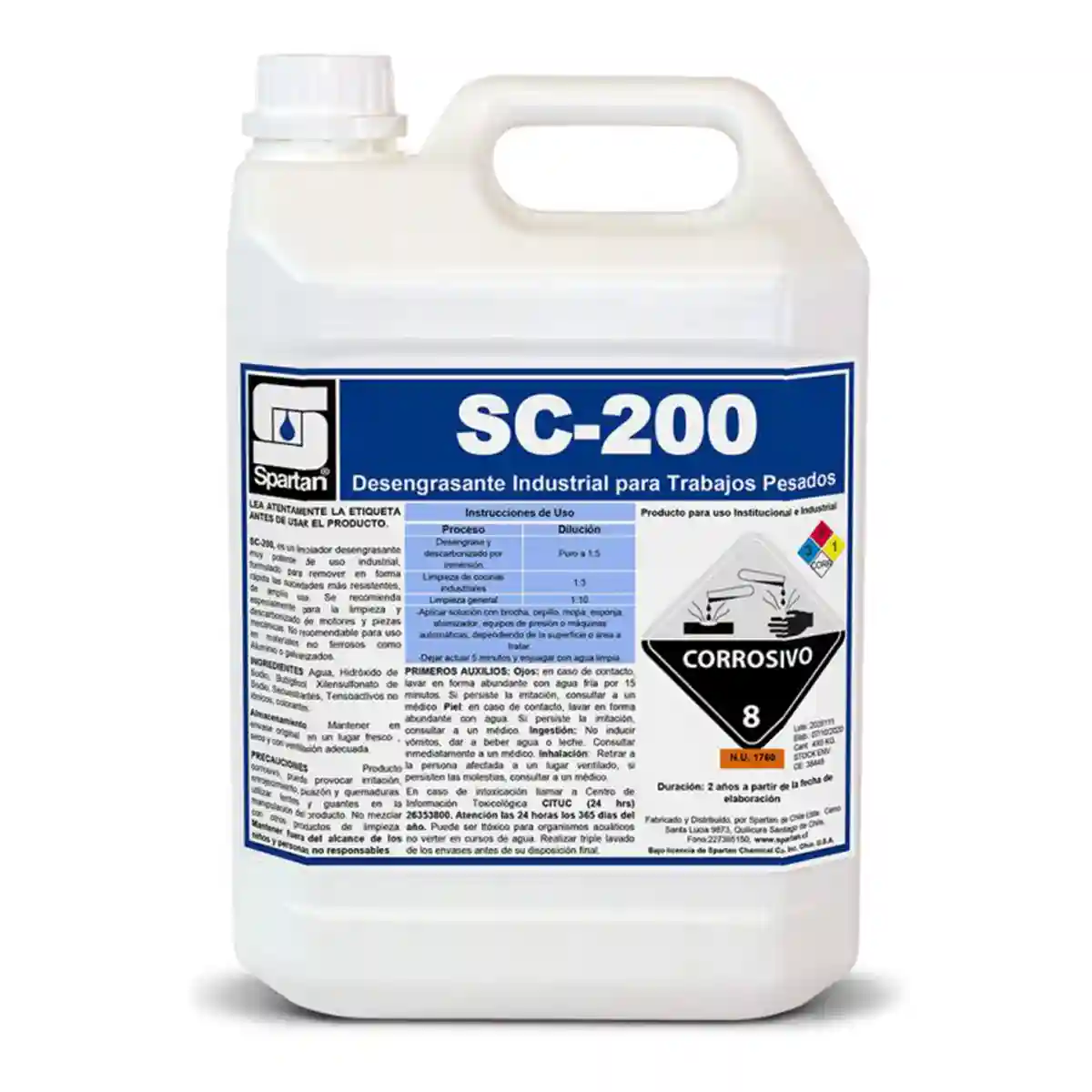 Desengrasante Industrial SC‑200 – Spartan – 5 kg