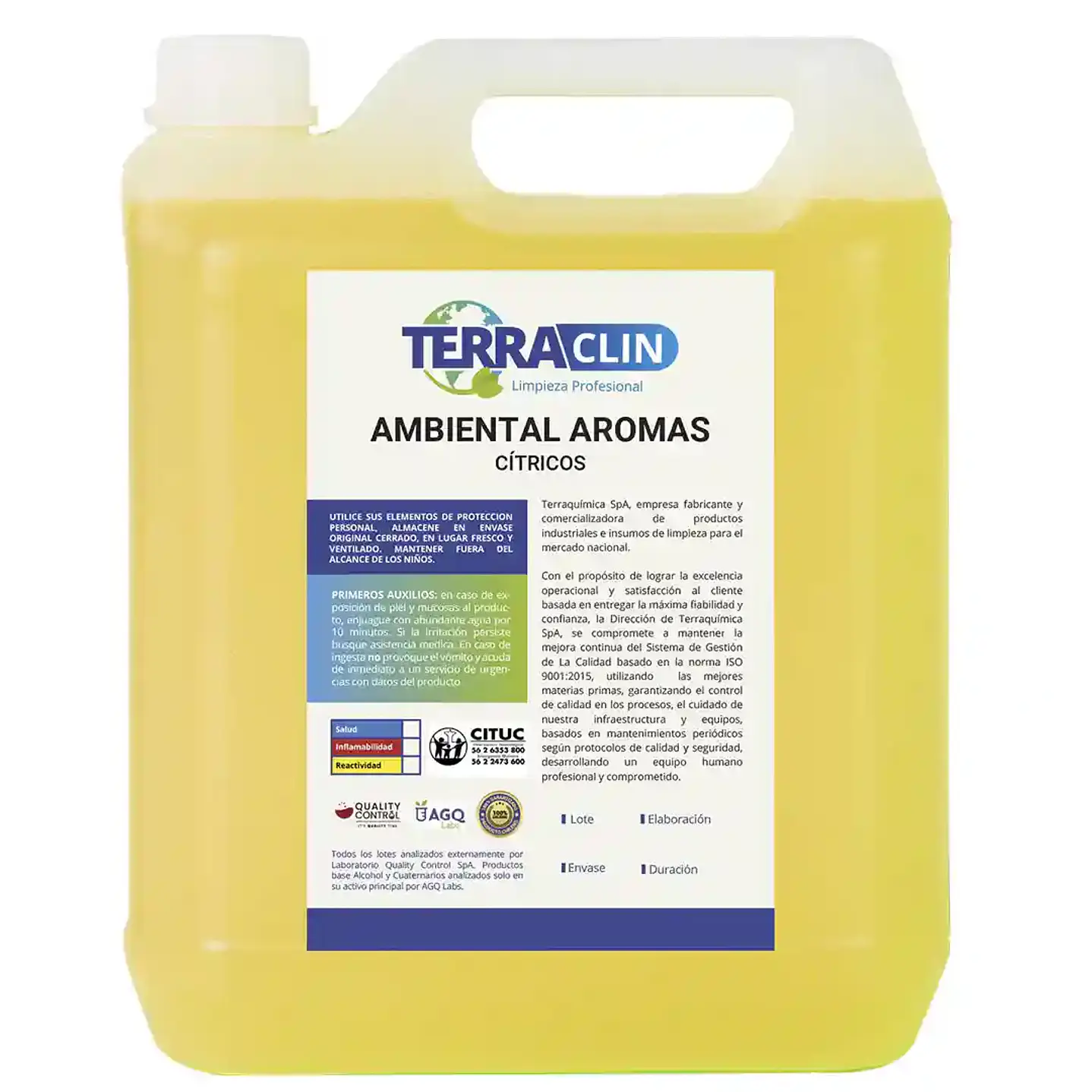 Desodorante ambiental industrial Terraclin bidón 5 L para uso profesional 1