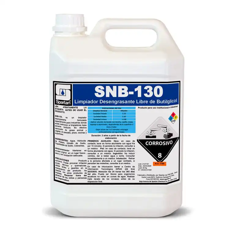Limpiador Desengrasante SNB‑130 – Spartan – 5 L