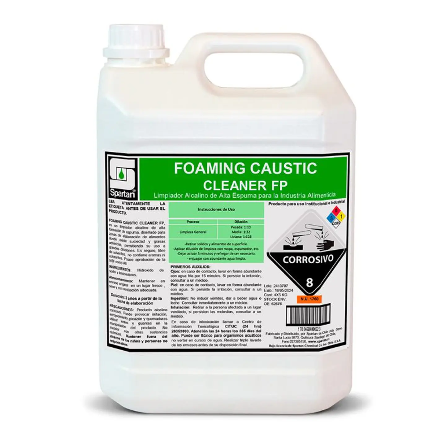 Desengrasante Cáustico Espumante Foaming Caustic Cleaner – 5 kg 1