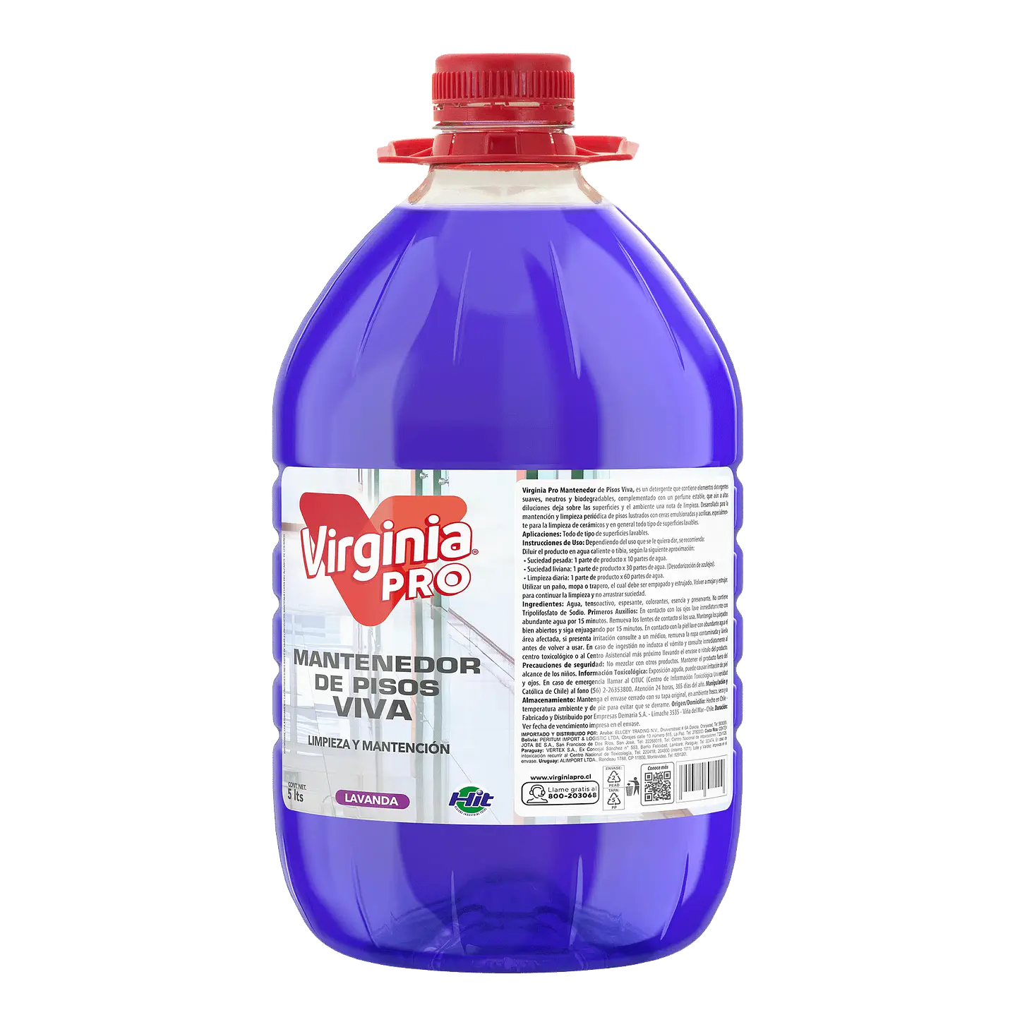 Mantenedor de pisos Viva Lavanda Virginia bidón 5 L para uso profesional 1