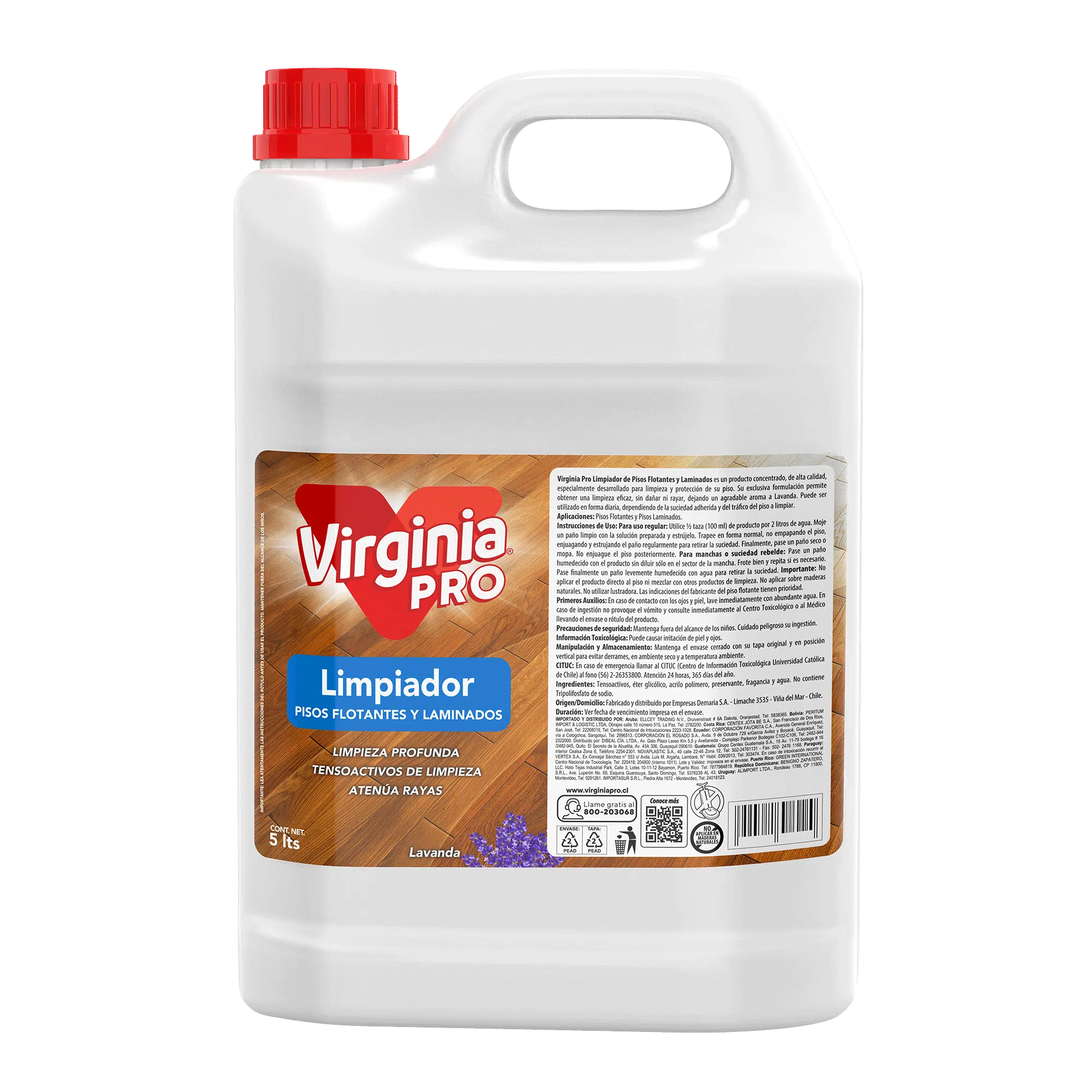 Limpiador pisos flotantes y laminados Virginia bidón 5 L para uso profesional