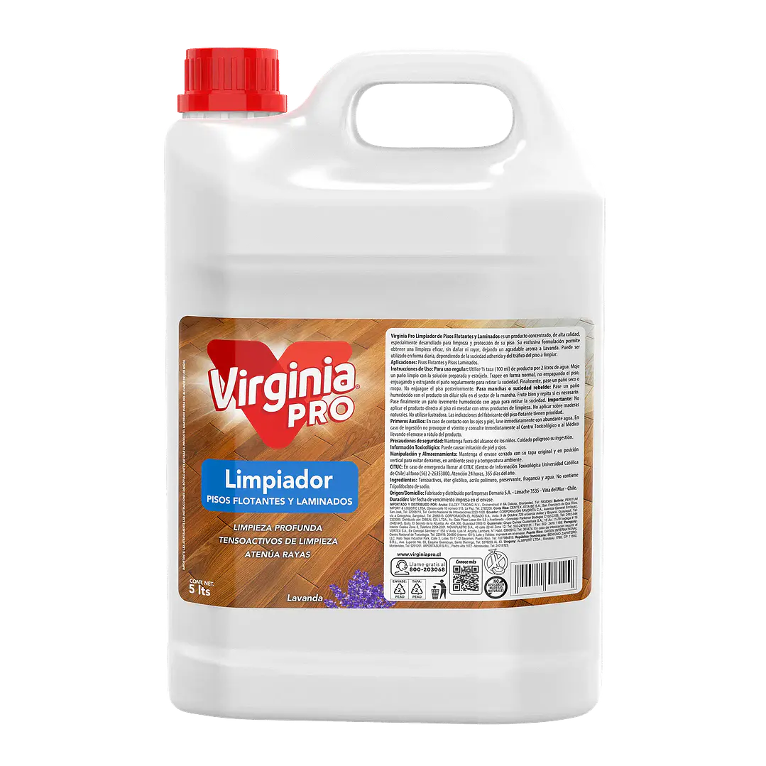 Limpiador Pisos Flotantes y Laminados Virginia 5 Lts 1