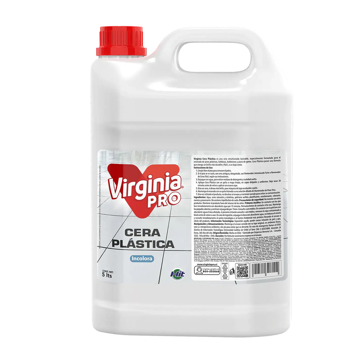 Cera plástica incolora lustrable Virginia bidón 5 L para uso profesional 1