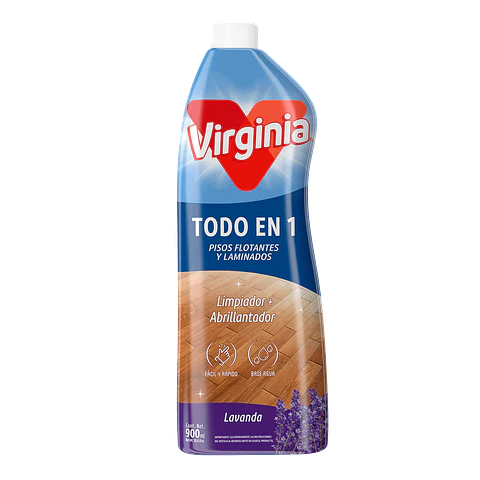 Limpiador y Abrillantador Piso Flotante Virginia Todo en Uno 900ml